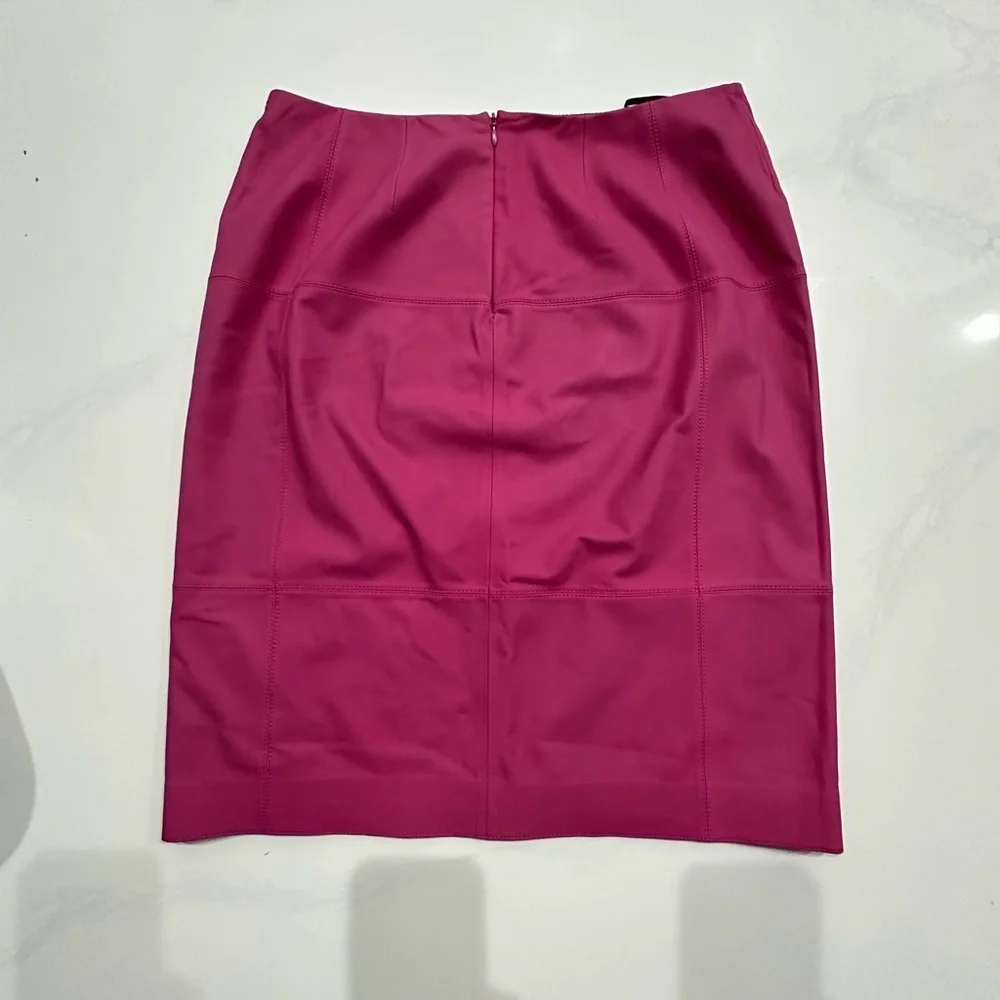 Leather Lafayette 148 New York‎ Pink Pencil Skirt Knee-Length with Slit